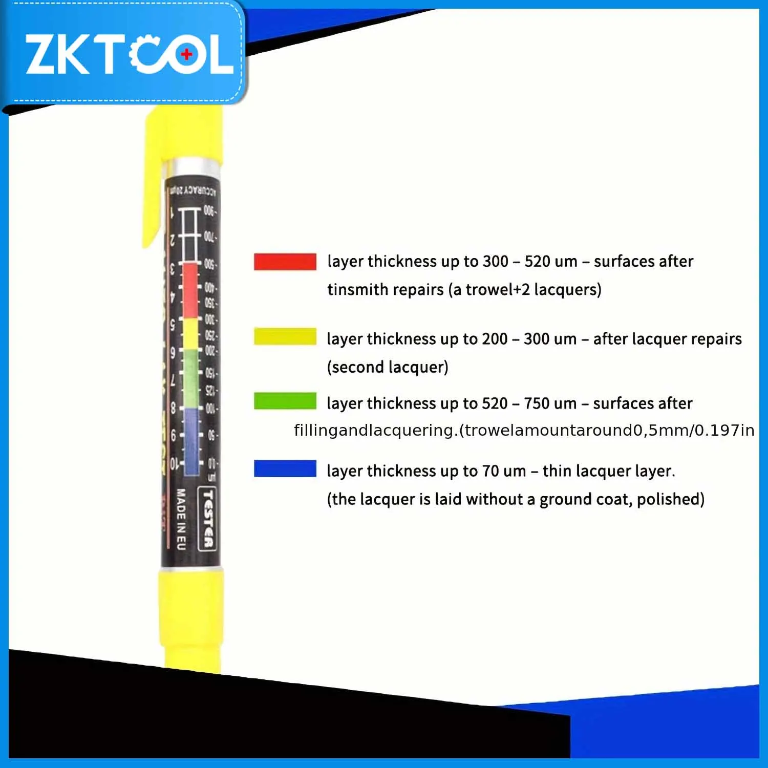 Прибор для измерения толщины краски портативный прибор проверки лакокрасочного