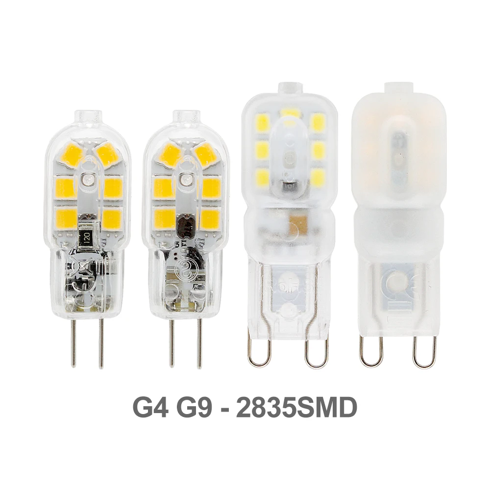 

10PCS/Lot G4 G9 LED 5W 6W Light Bulb AC 220V 12V DC Mini LED Bulb 2835SMD Spotlight Chandelier Replace 20W 30W Halogen Lamp