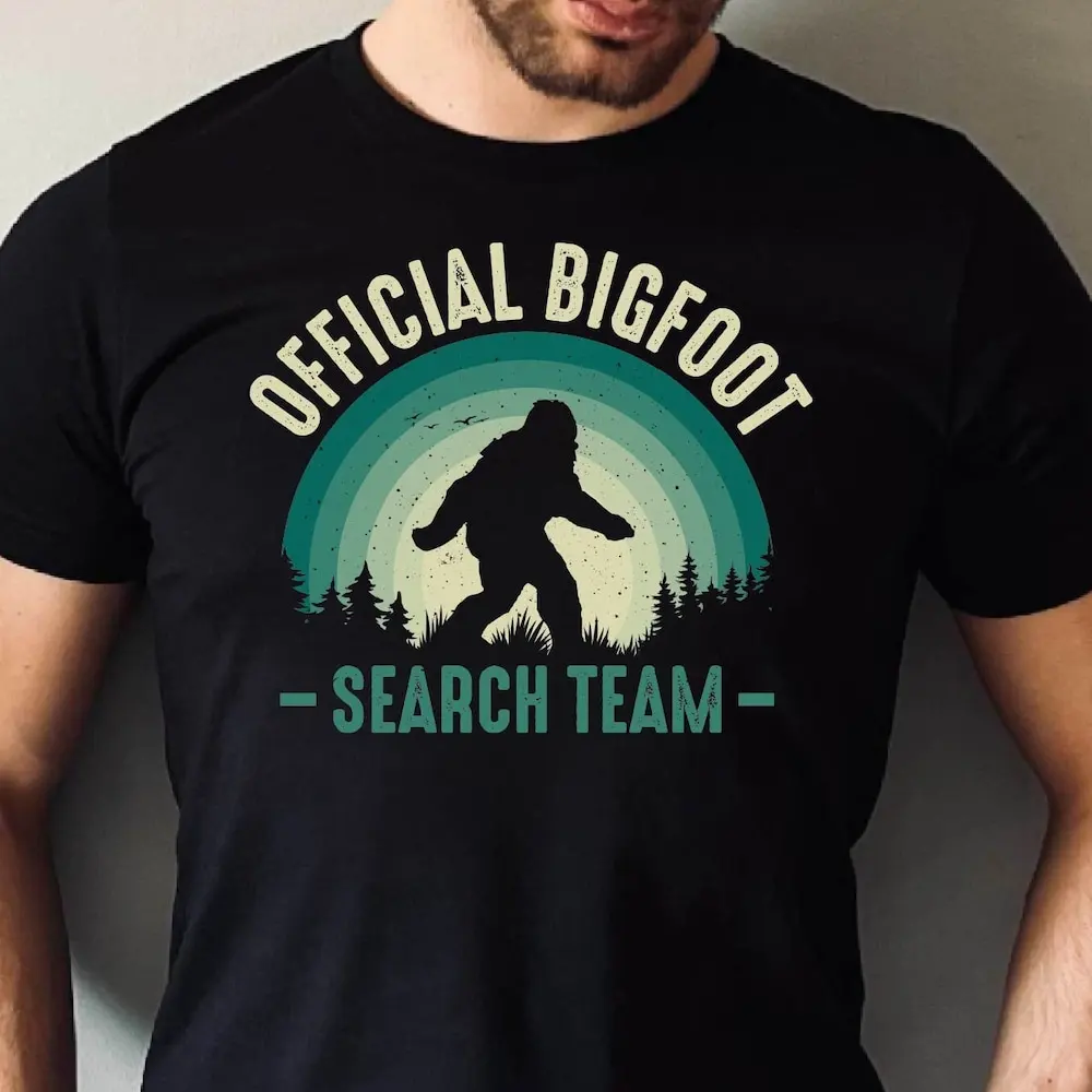 Официальная футболка Bigfoot Search Team Squatch Father'S Day состаренная