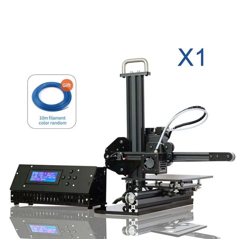 

Новинка 2023, Настольный портативный мини 3D-принтер X1 для самостоятельной сборки для начинающих, размер сборки 150*150*150 мм, сертификаты CE, FCC, RoHS, ЖК-дисплей, 8 ГБ, SD бесплатно