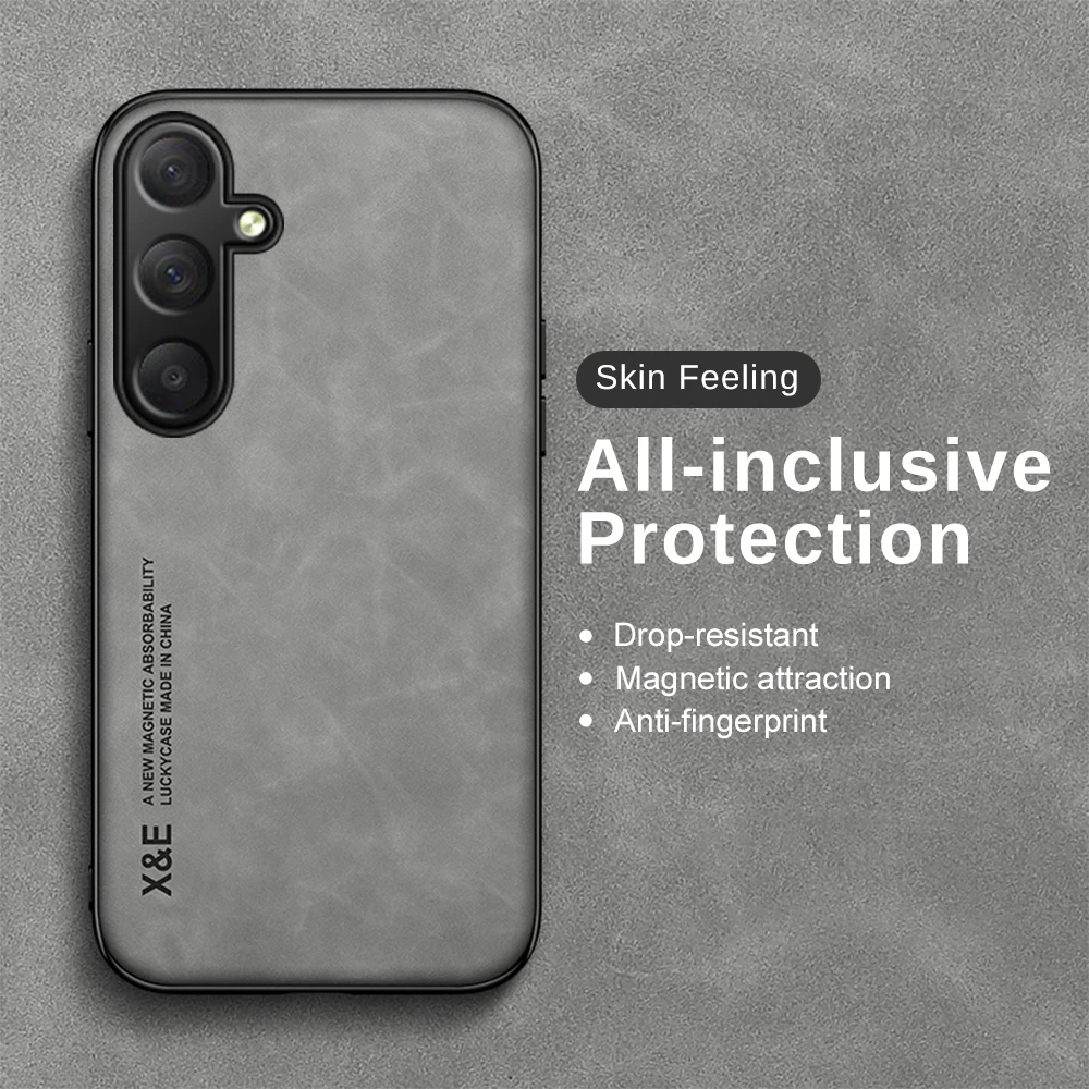 Автомобильный магнитный держатель кожаная задняя крышка для Samsung Galaxy M35 5G рамка