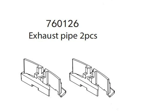 

760126 Turbo Racing 1:76 C64 RC автомобильные запасные части, выхлопная труба 2 шт. в упаковке