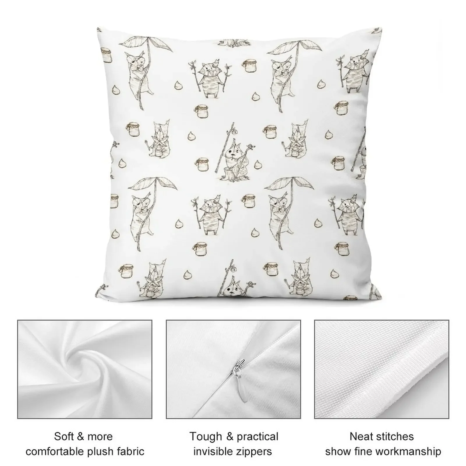 Korok Party sepia декоративная подушка декоративные подушки детские для гостиной