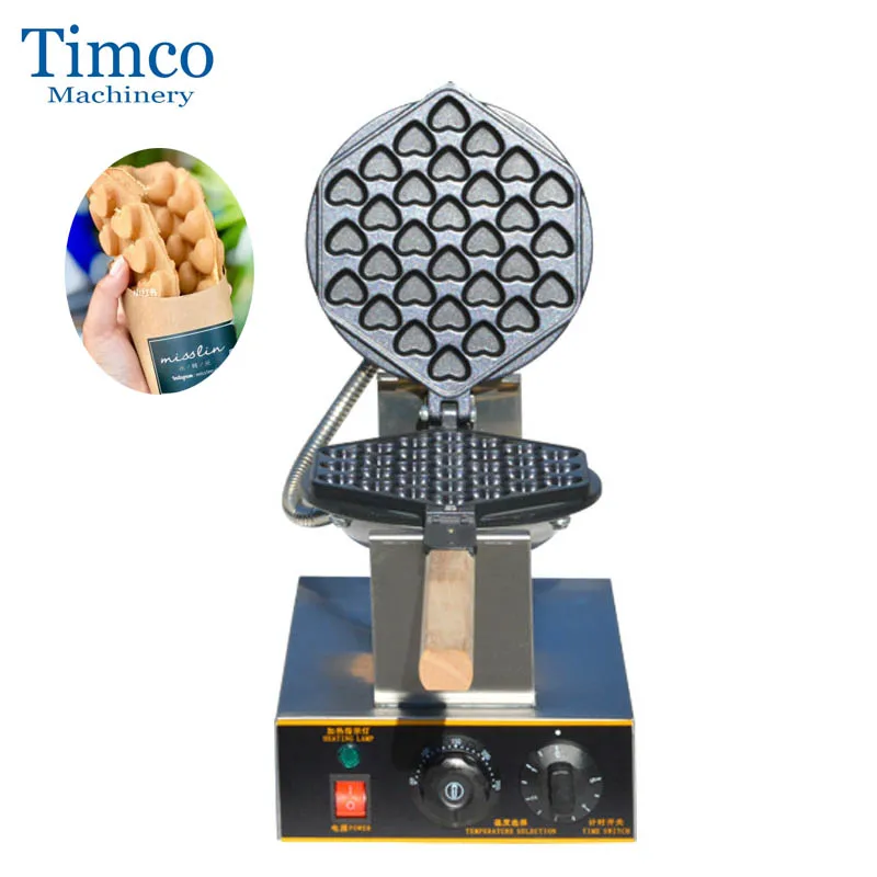 

TIMCO Heart Shape Egg Bubble Waffle Maker Commercial Hongkong Rotary Electric Heart Egg Bubble Waffle Machine