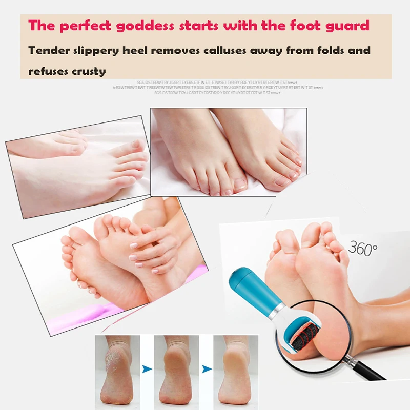 Electric Foot File Scraper Callus Remover Feet Professional Matte Pedicure Tools Corn Removal Dead Skin Care | Красота и здоровье