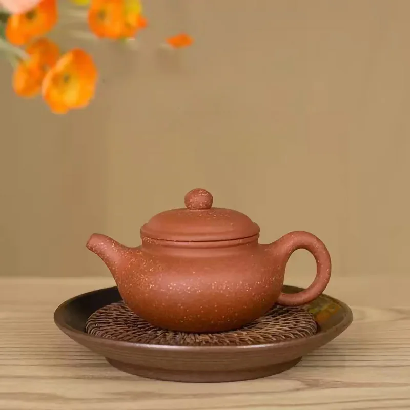 

Чайник Yixing ручной работы 200CC с использованием песчаной глины с кровью дракона, фильтр с 9 отверстиями, античный дизайн, китайский чайник, чай пуэр, чайная посуда кунг-фу, чайник Zisha