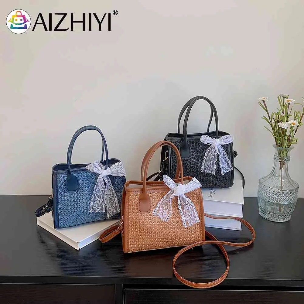 

Модная женская Соломенная плетеная сумка-мессенджер через плечо, Женская Повседневная Дорожная сумка-шоппер, сумка через плечо, кошельки