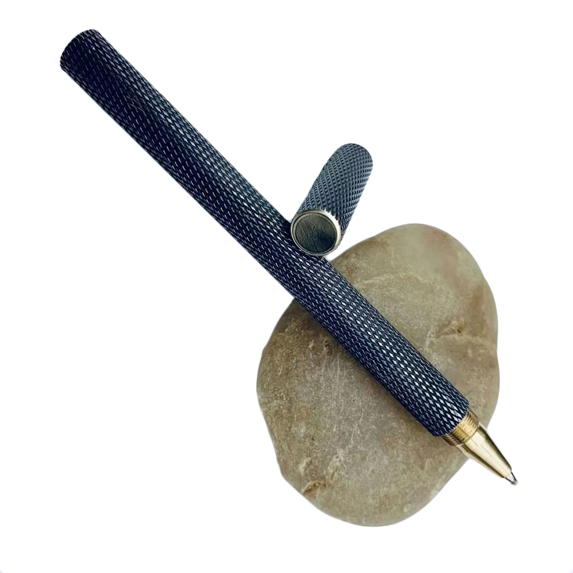 Суперпростая дизайнерская латунная ручка с граненым узором карманная для