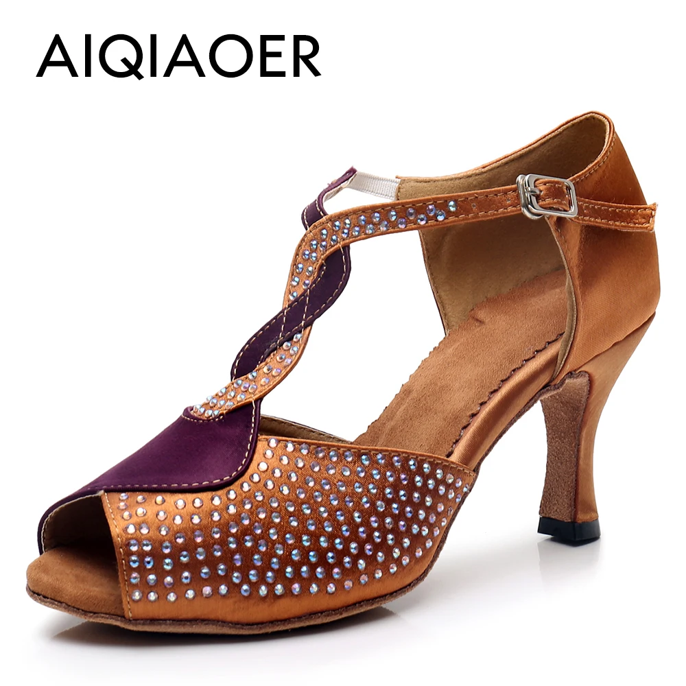 Туфли женские для латиноамериканских танцев блестящие туфли бальных сальса