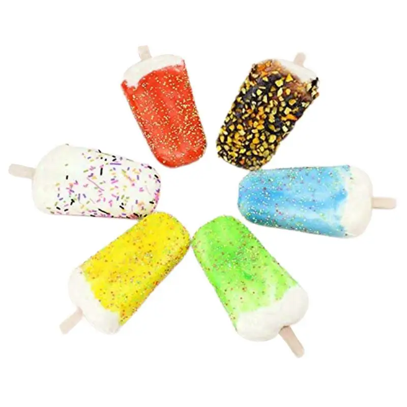 

6pcs Simulation Ice Cream Refrigerator Magnets Home Decoration 3D Food Fridge Magnet Outdoor Pose Decorative Toys