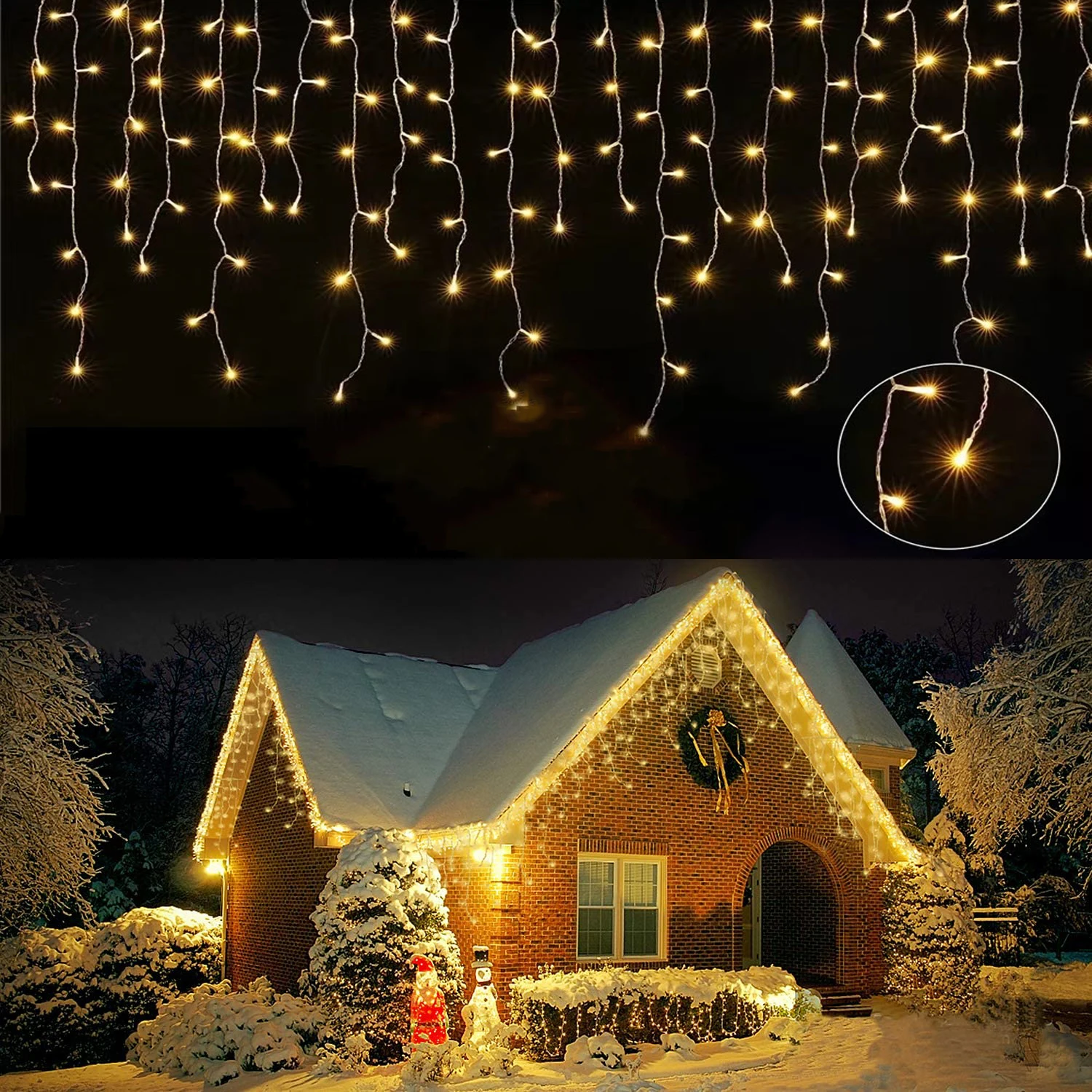 

Светодиодная уличная гирлянда-занавеска Blue/Cold White/Multicolor/Warm White