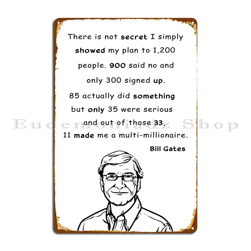 

Билл ворота цитаты Плакат Металлические знаки для кинотеатра фотография