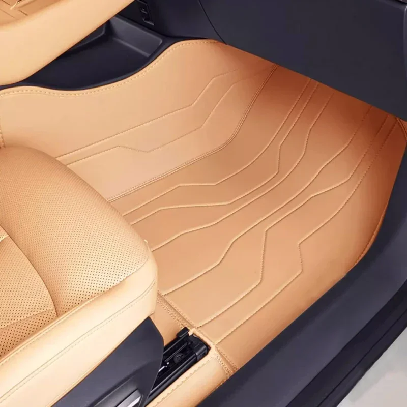 Для GEELY STARRAY EX5 EMi 2025-наст. время: Индивидуальные противоскользящие коврики из кожи Nappa для защиты ног в автомобиле, роскошные водонепроницаемые напольные коврики-аксессуары (art.: 3920db2d4c205) - 3920db2d4c205