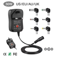 30w usukaueu universal power adapter 3v 4 5v 5v 6v 7 5v 9v 12v ac dc charger converter usb port with 6pcs jack power supply
