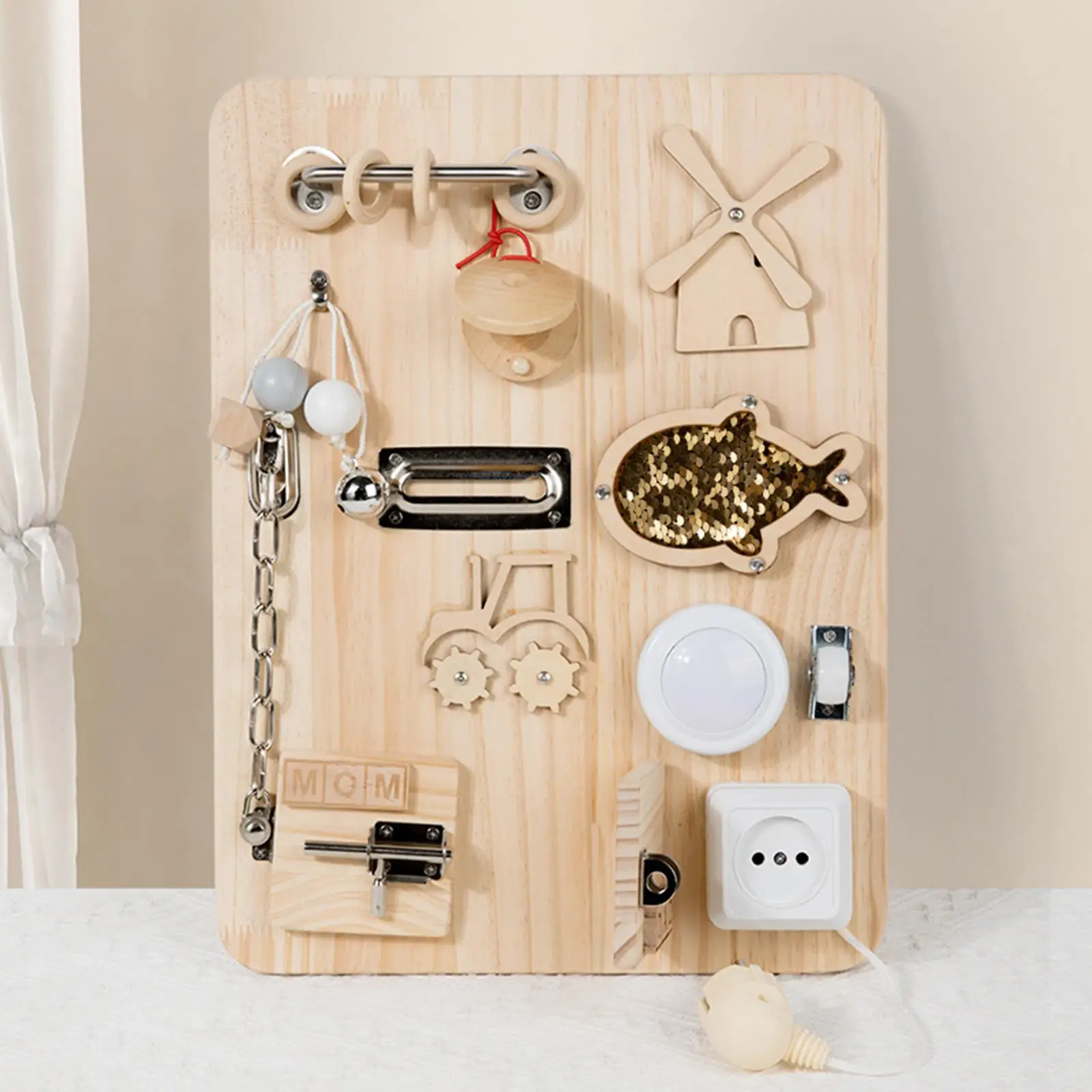 Детская деревянная доска для занятий учимся игрушка Монтессори сенсорная на