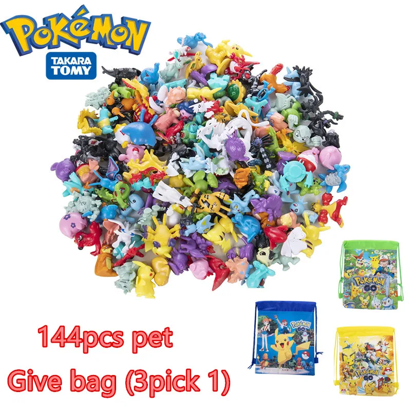 

144Pcs Pokémon 2-3cm Figures Toys Kawaii Different Styles Model CollectionPikachu Anime Figure Children Birthday Christmas Gift