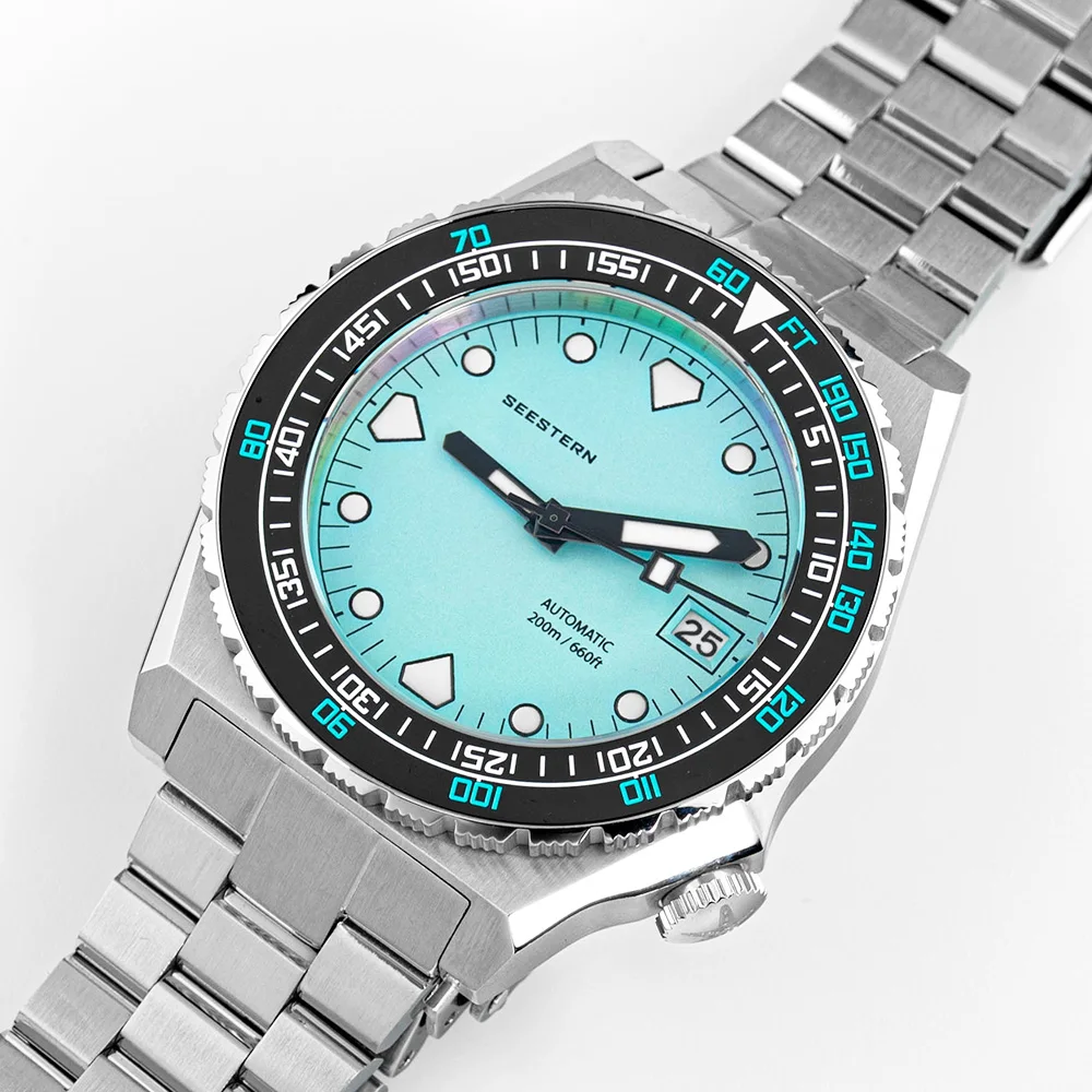 Мужские часы SEESTERN SUB600T V2, спортивные, для дайвинга, супер светящийся керамический ободок, дата 200 м, водонепроницаемый NH35, автоматическое пер... (art.: 3920bf11231fc) - 3920bf11231fc