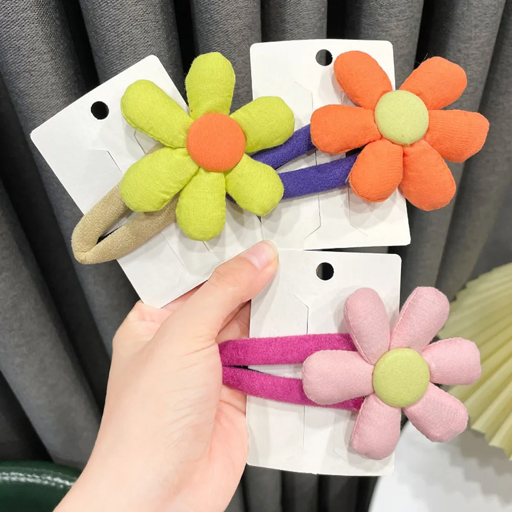 

Children's Cute Beautiful Colorful Fabric Flowers BB Clip Headwear Sweet Girl Princess Fashion Hairpins Kids Hair Accessories