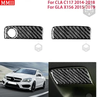 mmii real carbon fiber car copilot glove box switch decoration frame cover sticker for mercedes benz cla c117 gla x156 2014 2019