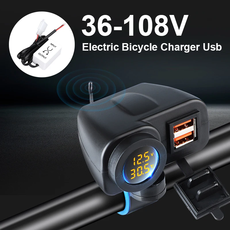 

Quick Charge QC3.0 Socket Adapter Port Outlet Waterproof DC 36V to 108V Electric Scooter Motorcycle Bike Usb Charger 48V 72V 90V