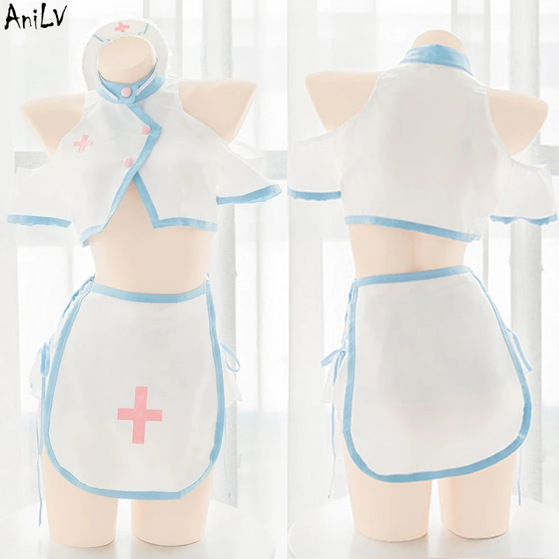 

AniLV Sweet Nurse Anime Uniform Women Cute Doctor Outfit Cosplay Costume