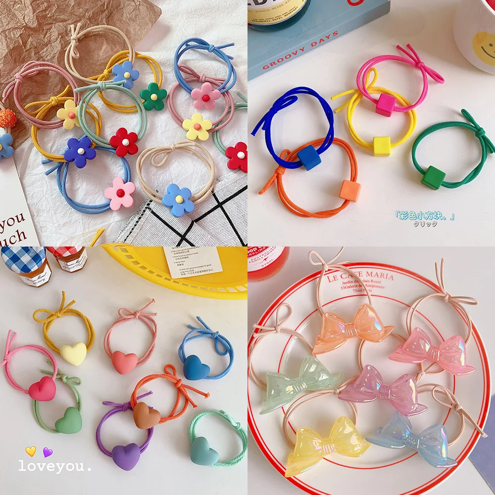 

Японский и южнокорейский женский ободок для волос с двойным бантом и сердцем