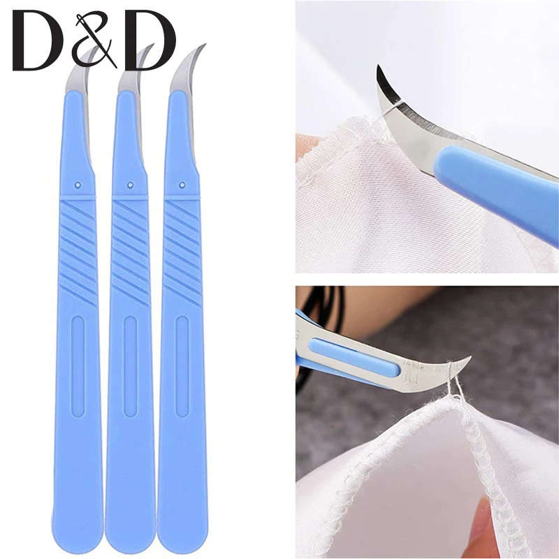 

5/3/2 Pieces Seam Rippers Stitch Ripper Seam Cutters Thread Remover Tool with Protective Case for Sewing Crafting Embroidery