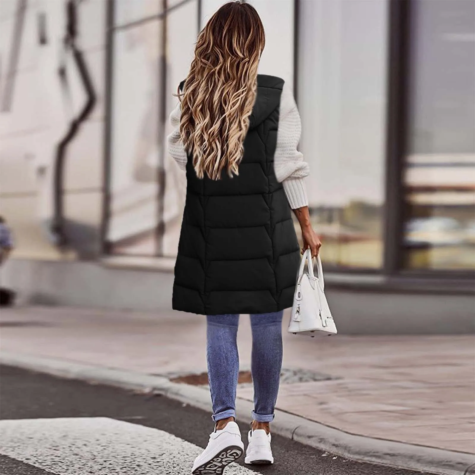 Zipper Hooded Parka Women Winter Warm Solid Casual Coat Jacket Fashion Outdoor Streetwear Parka Jacket Outwear Female 2021