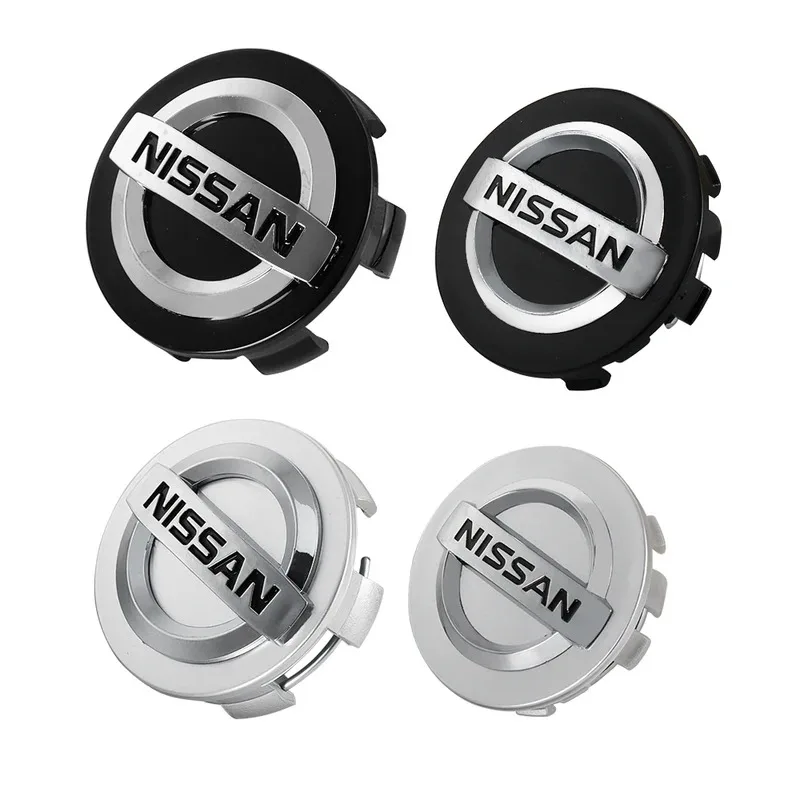 Фото Комплект из 4 шт. оригинальных колпачков ступиц 54/60 мм для Nissan: центральные заглушки для колес, эмблемы Nismo, аксессуары для Qashqai, Tiida, Note, X-Trail, Juke №1
