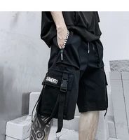 streetwear mens multi pockets cargo harem shorts hip hop casual male track short joggers trousers fashion harajuku men shorts