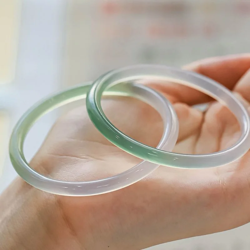 Banshan Banshui тонкий браслет из халцедона 6 мм с градиентом Нефритовый бюстгальтер в