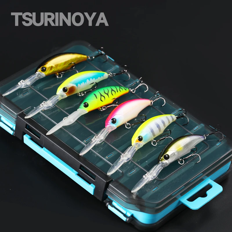 

TSURINOYA Suspending Minnow Fishing Lures Set EXPLORERS 57SP 57mm 8.3g 6pcs Artificial Hard Bait Jerkbait Kit for Bass Pike