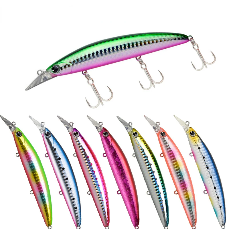

1Pcs 110mm 19g Floating Minnow Lures Long Casting Artificial Bait Trout Bass Lure Wobbler Fishing Tackle Pesca Minnow 9106