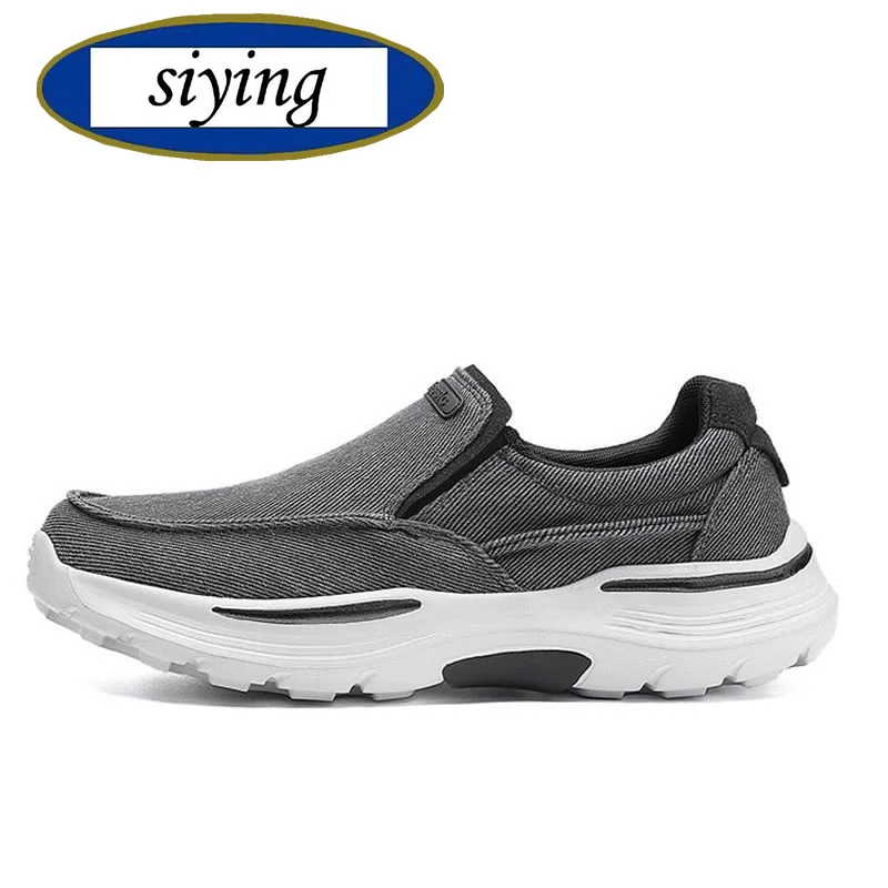 

Lightweight Comfortable Cotton Lining Retro Casual Fashion Canvas Breathable Shoes Loafers Men's Walking Flat Sneakers Outdoor