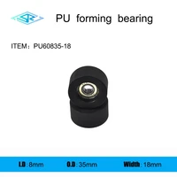 the manufacturer supplies polyurethane forming bearing pu60835 18rubber coated pulley 8mm35mm18mm