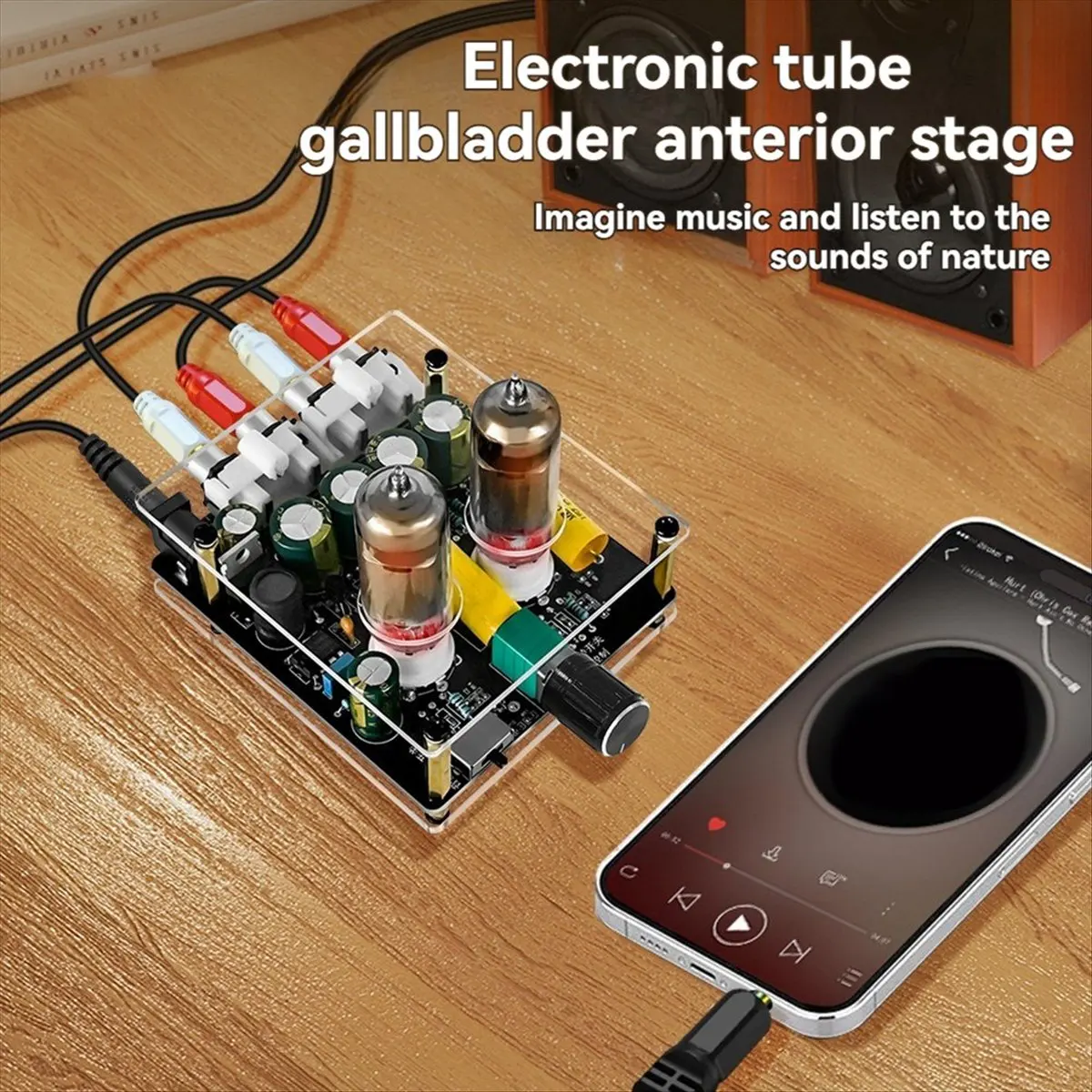 Фото (BOFF) Аудиоусилитель с вакуумной лампой 6J3 и HIFI предусилителем, вход постоянного тока, буфер для динамиков, улучшенная версия для домашнего кинотеатра DIY №5