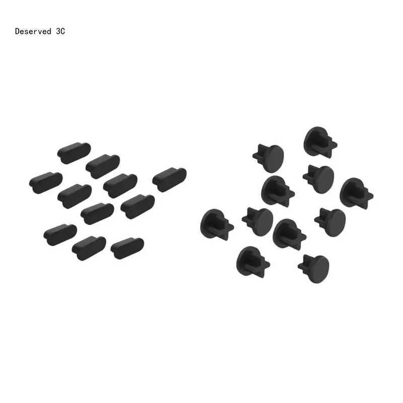 

for Steam Deck Game Console Host Dust Plug Earphone Hole Type-C Charging Port Silicone Protection Set Dustproof Plug