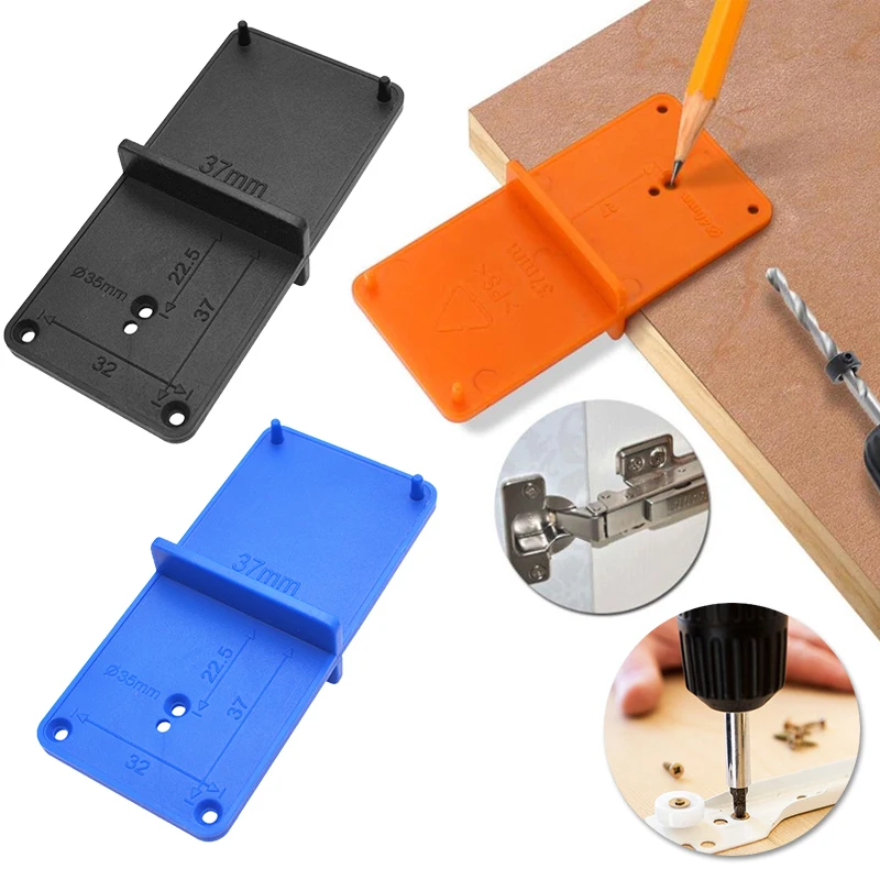 

35mm 40mm Hinge Hole Drilling Guide Locator Hole Opener Template Door Cabinets DIY Tools For Woodworking Hand Tools Set