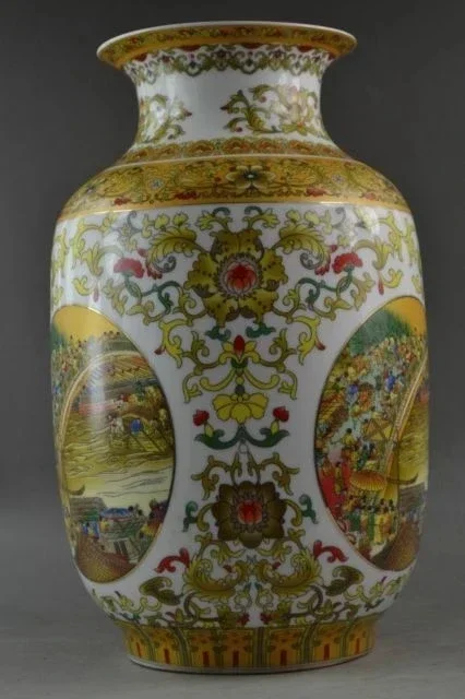 Китайская 9 5-дюймовая ручная работа фарфоровая живопись 11 века больший город