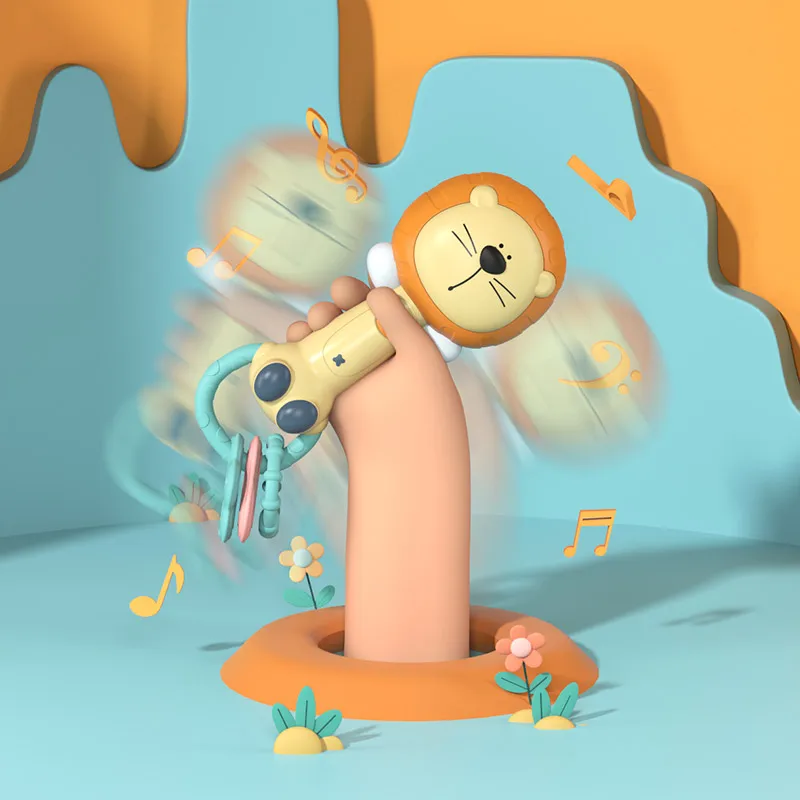 Мягкая детская погремушка-прорезыватель Монтессори для девочек 0-12 месяцев