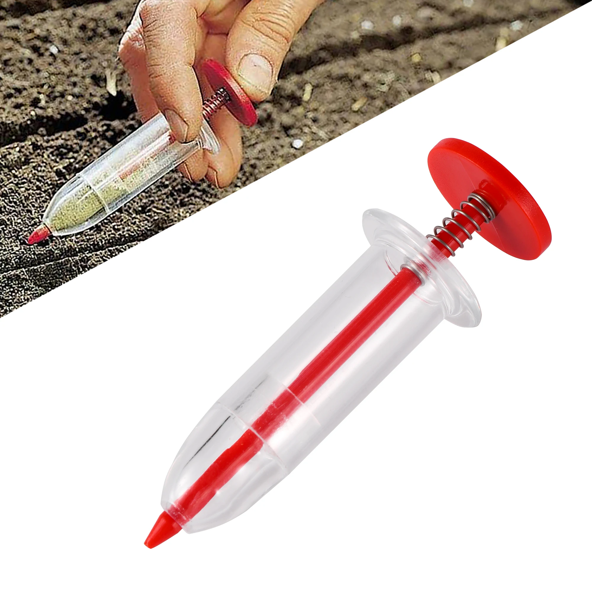 

Syringe Seeder Mini Seed Sowing Dispenser Garden Precision Seeding Fertilizing Planter Manual Sower Flower Bed Gardening Tool