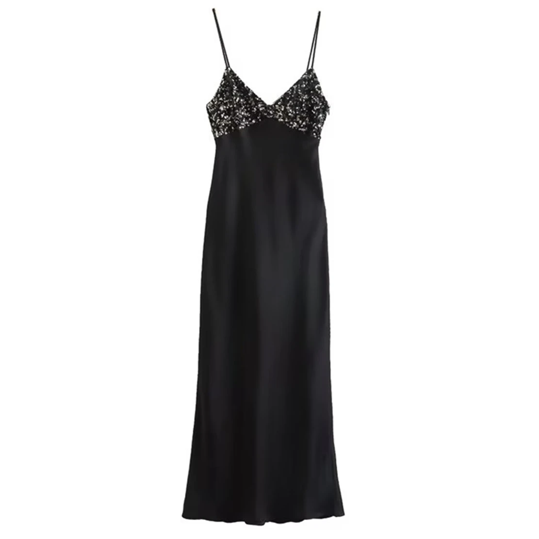 

Jenny&Dave Sexy Sequin Slip Dress Women Fashion Party Midi Dress