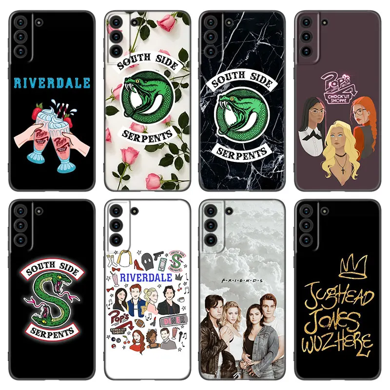 Черный силиконовый чехол Riverdale South Side Serpents для Samsung Galaxy S20 S23 FE S21 S22 S24 Plus Ultra