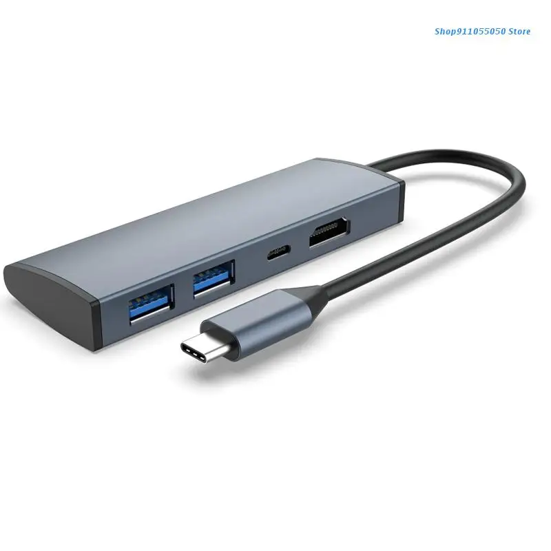 

Док-станция C5AB 4 в 1 USB C Hub, профессиональная док-станция, адаптер USB C, быстрая передача данных с 3.0 usb-хаб + TYPE C + HDMI