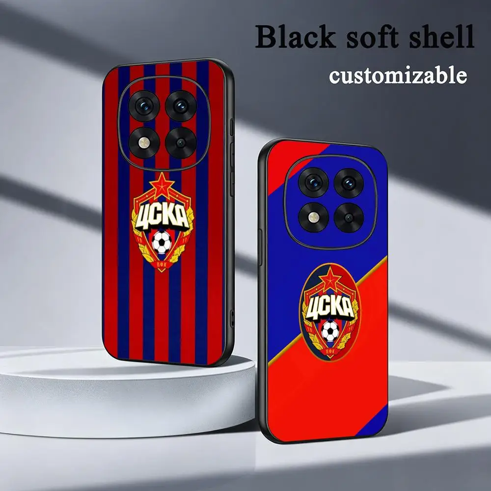 Фото Чехол для телефона с крутым дизайном CSKA Москва для Redmi Note 17 15 14 13 12 11 Pro Plus S 5G, мягкий черный чехол. №2