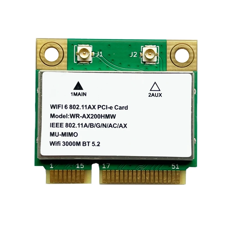 

AX200HMW AX200 2974M WIFI 6 модуль двухдиапазонный MINI PCIE 802.11Ax 160 МГц беспроводная сетевая карта WIFI карта для ноутбука Win10