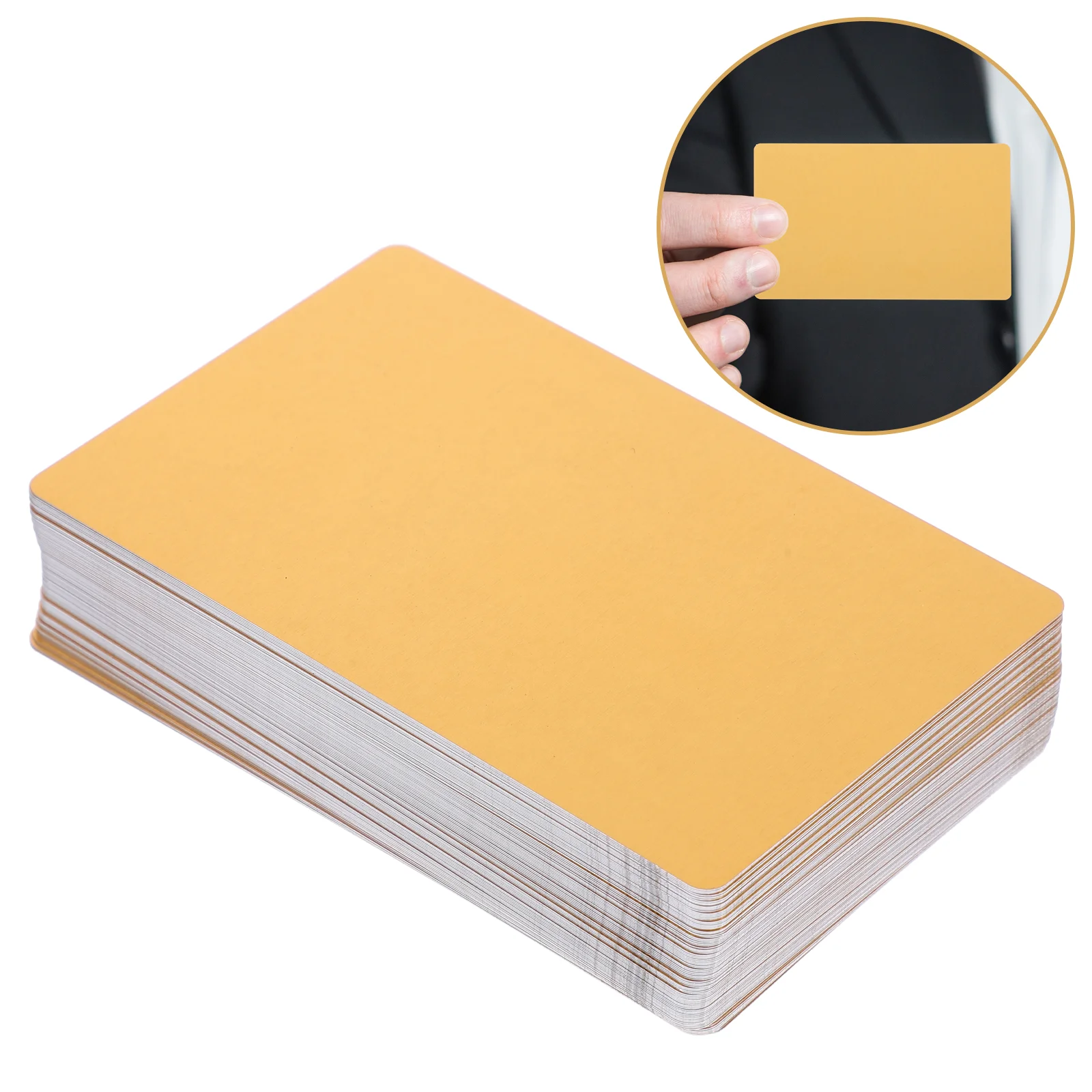 

100 Pcs Sublimation Business Cards Aluminum Plate Name Engraved Cards Blank Metal Blanks