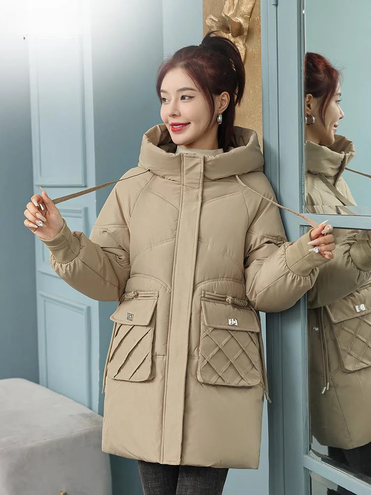 MEILLY DOLPHIN New Solid Thick Winter Women Coat Oversized Parkas Jackets Casual Warm Hooded Coat Female Winter Jacket Outwear