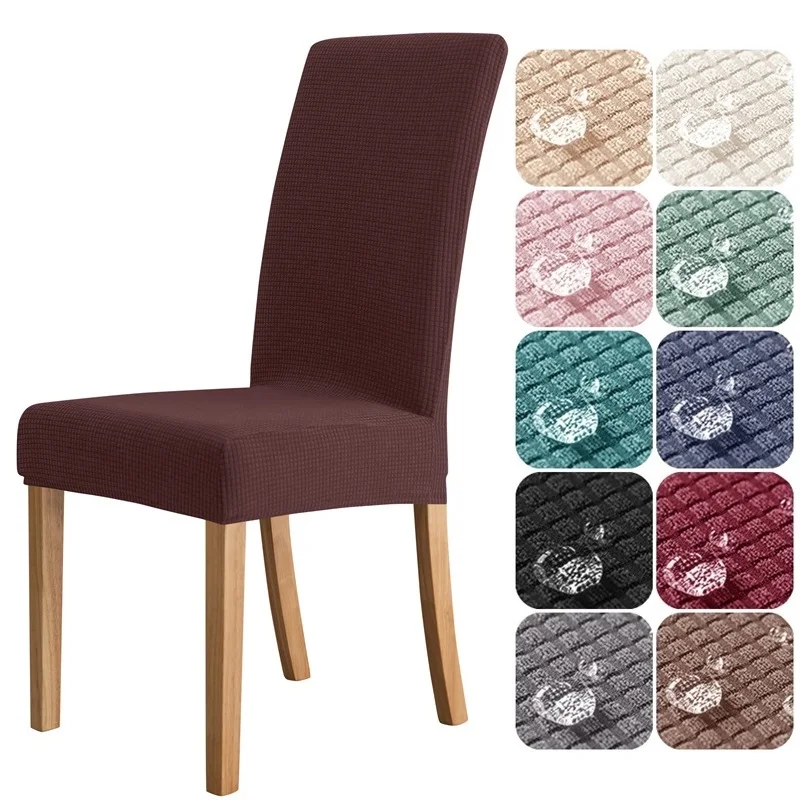 

Water Repellent Stretch Chair Cover Big Elastic Polar Fleece Chairs Slipcover Case for Dining Room Wedding Hotel 1/2/4/6pcs