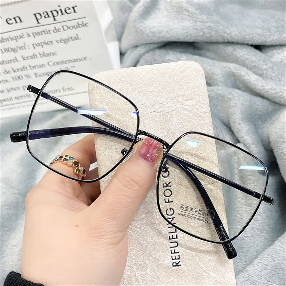 Квадратные простые оправы для очков женские компьютерные очки с защитой от